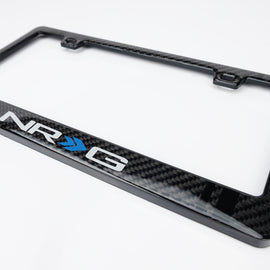 NRG Carbon License Plate Frame/ Fiber Poly Dip Finish Wet w/ NRG Logo CARB-P200NRG