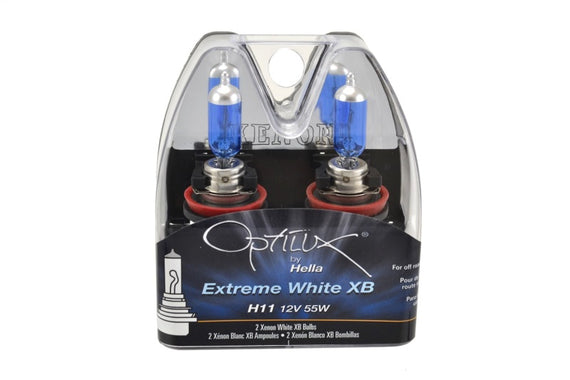 Hella H71071262 Optilux Extreme White XB Bulbs Bulb Type: H11 12V - 55W 1 Pair H71071262
