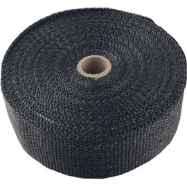 Torque Solution Fiberglass Exhaust Wrap Universal 1inx50ft - Black TS-EW-2X25BK