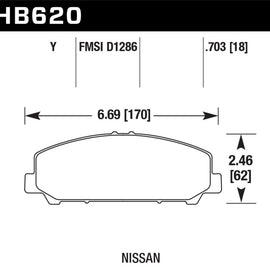 Hawk LTS Disc Brake Pads - HB620Y.703 HB620Y.703
