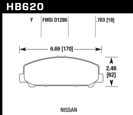 Hawk LTS Disc Brake Pads - HB620Y.703 HB620Y.703