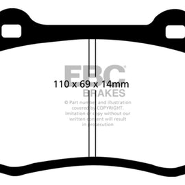 EBC 03-07 Volvo S60 2.5 Turbo R Greenstuff Rear Brake Pads DP21140