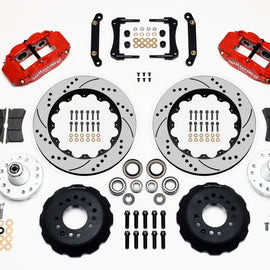 Wilwood Narrow Superlite 6R Front Hub Kit 14.00in Drill Red 79-81 Camaro 140-10493-DR
