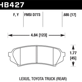 Hawk LTS Disc Brake Pads - HB427Y.685 HB427Y.685