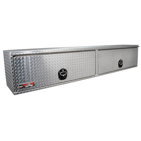 Westin/Brute High Cap HD Top Sider 16in x 96in w/flip up Doors - Aluminum 80-HTB96C
