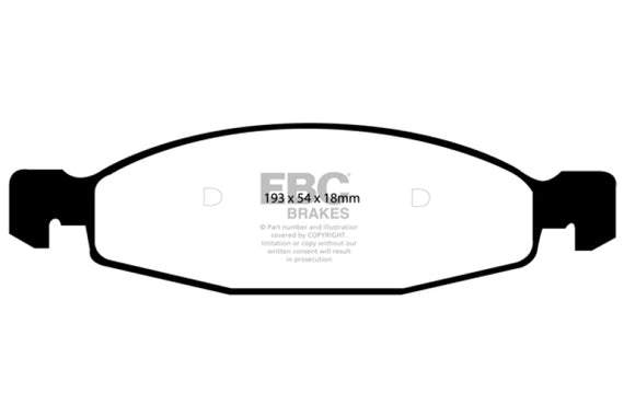 EBC 99-02 Jeep Grand Cherokee 4.0 (ATE) Ultimax2 Front Brake Pads UD790