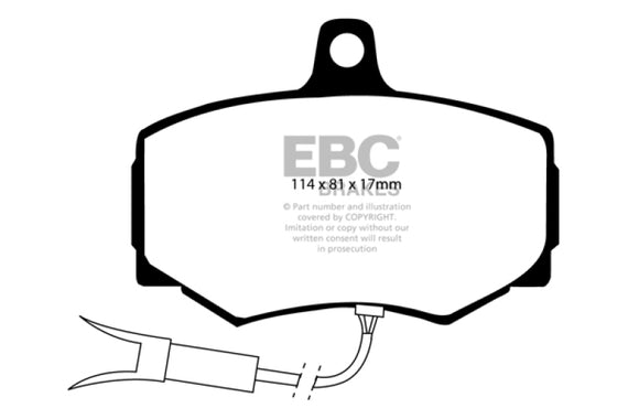 EBC 88-89 Jaguar XJ6 3.6 Yellowstuff Front Brake Pads DP4756/2R