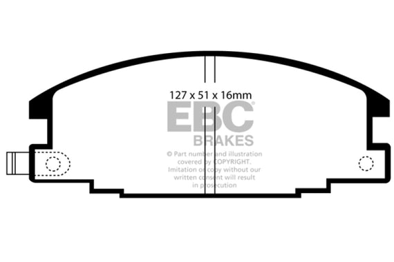 EBC 94-95 Honda Passport 2.6 Greenstuff Front Brake Pads DP6746