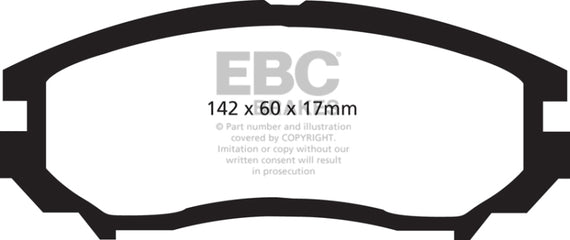 EBC 04-06 Hyundai Tiburon 2.7 6 speed Yellowstuff Front Brake Pads DP41755R