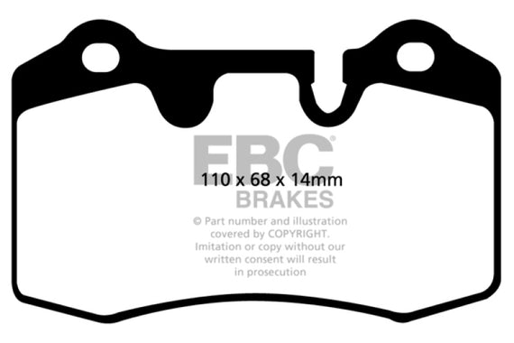 EBC 04-12 Aston Martin DB9 5.9 Orangestuff Rear Brake Pads DP91909