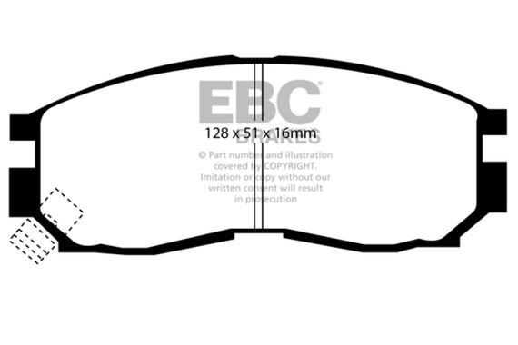 EBC 95-99 Chrysler Sebring Coupe 2.0 Greenstuff Front Brake Pads DP2830