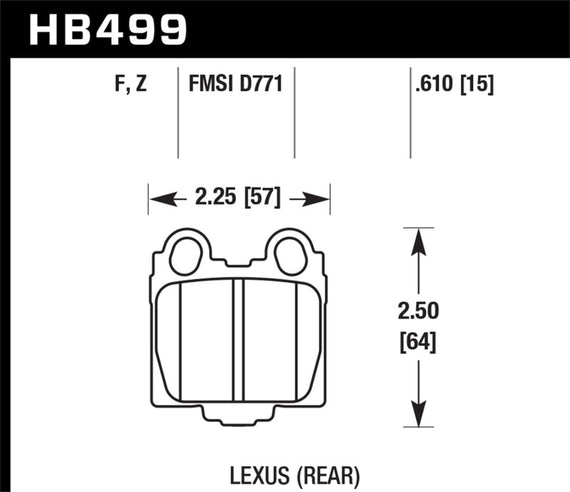 Hawk Performance Ceramic Street Brake Pads HB499Z.610
