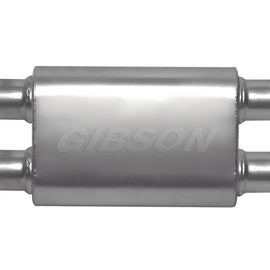 Gibson CFT Superflow Dual/Dual Oval Muffler - 4x9x13in/2.25in Inlet/2.25in Outlet - Stainless 55105S
