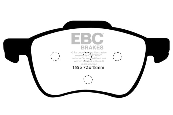 EBC DP41229R YELLOWSTUFF ULTIMATE RACE BRAKE PADS - FRONT DP41229R