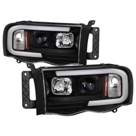 Spyder 02-05 Dodge Ram 1500 Light Bar Projector Headlights - Black (PRO-YD-DR02V2-LB-BK) 5084606