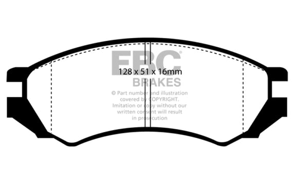 EBC DP2839 GREENSTUFF STREET ORGANIC BRAKE PADS - FRONT DP2839