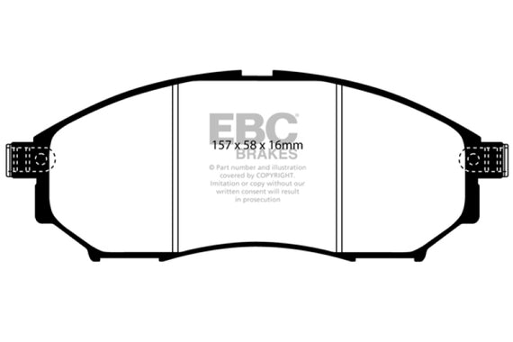 EBC for 08-13 Infiniti EX35 3.5 Ultimax2 Front Brake Pads - ebcUD888 UD888