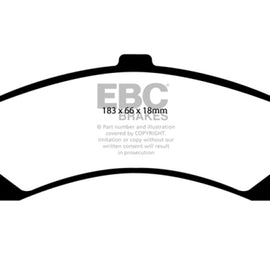 EBC DP41635R YELLOWSTUFF ULTIMATE RACE BRAKE PADS - REAR DP41635R