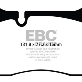 EBC Yellow Stuff Front Brake Pads for 11-14 Audi TT RS 2.5 - DP42070R DP42070R