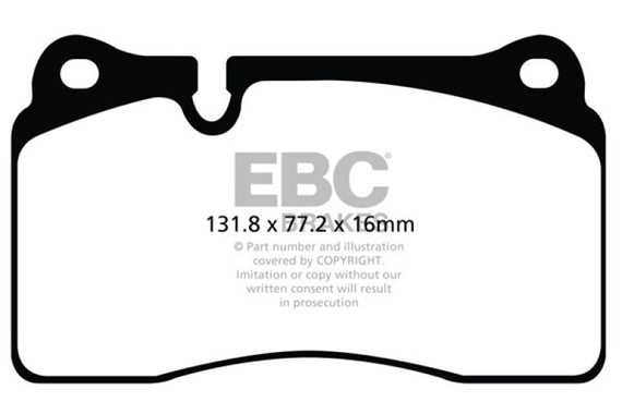 EBC Yellow Stuff Front Brake Pads for 11-14 Audi TT RS 2.5 - DP42070R DP42070R