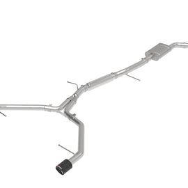 aFe 17-19 Audi A4 (B9) MACH Force-Xp 3in to 2.5in 304 SS Cat-Back Exhaust System-Dual Carbon Tips 49-36420-C