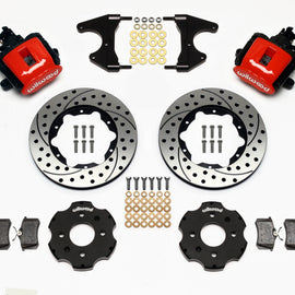 Wilwood Combination Parking Brake Rear Kit 11.00in Drilled Red Civic / Integra Drum 2.46 Hub Offset 140-10208-DR