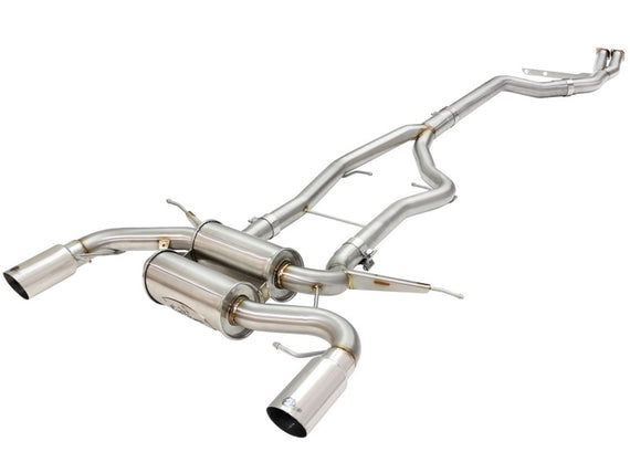 aFe MACHForce XP SS-304 Polish Tip 3.0in-2.5in Dia Cat Back Exhaust for 11-13 BM 49-36328-P