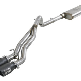 aFe Rebel Series Cat-Back 2.5in Dual Center Exit SS Exhaust w/ Black Tips 07-14 Jeep Wrangler V6 49-48054-B