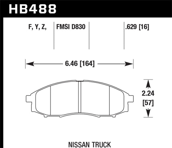 Hawk HPS Street Brake Pads HB488F.629