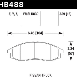 Hawk Performance Ceramic Street Brake Pads HB488Z.629