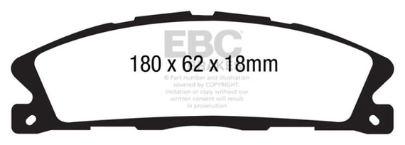 EBC 13+ Ford Explorer 3.5 Twin Turbo 4WD Ultimax2 Front Brake Pads UD1611