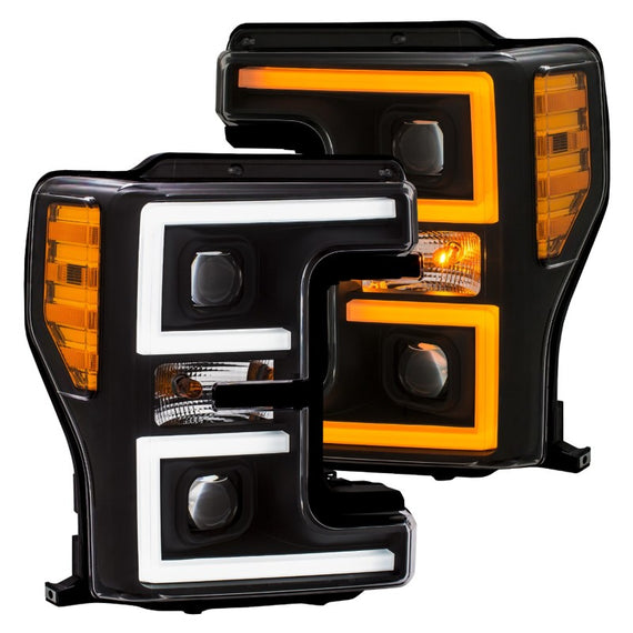 Anzo 111388 Black Amber Projector Plank Style Switchback for Ford 250/F350/F450 111388
