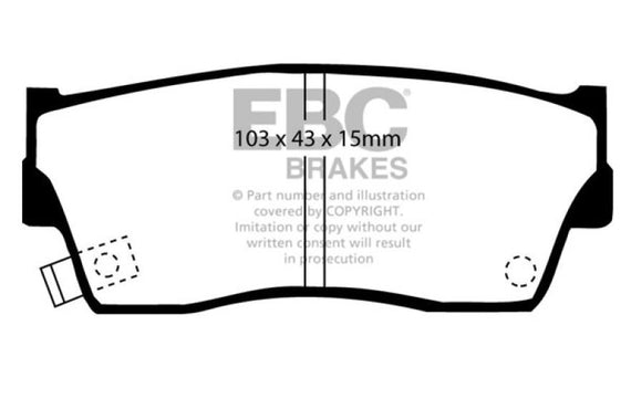EBC 98-00 Chevrolet Tracker 1.6 (2 Door) Greenstuff Front Brake Pads DP6774