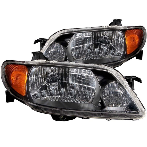 ANZO for 2001-2003 Mazda Protege Crystal Headlights Black - anz121107 121107
