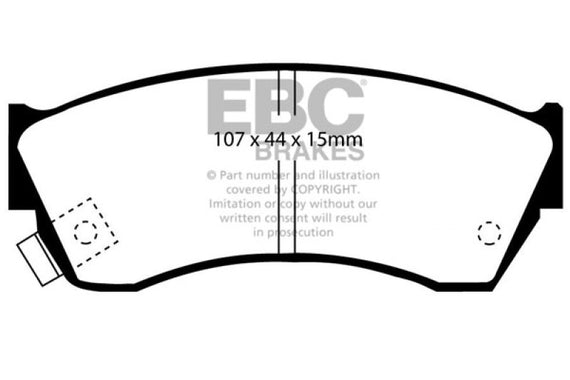 EBC 97-01 Chevrolet Metro 1.3 Greenstuff Front Brake Pads DP2762