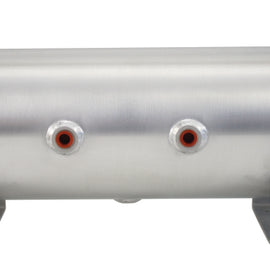 Air Lift 2.5 Gal Alum Air Tank - (4) 1/4in Face Ports & 1/4in Drain Port - 20in L X 6in D 11958