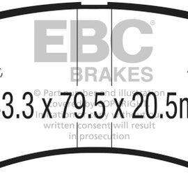 EBC 2017+ Ford F-450 Yellowstuff Front/Rear Brake Pads DP43078R