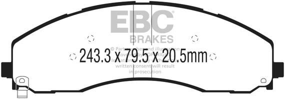 EBC 2017+ Ford F-450 Yellowstuff Front/Rear Brake Pads DP43078R