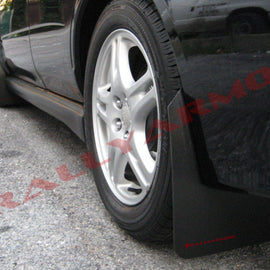 RALLY ARMOR BASIC MUD FLAPS FOR 2002-2007 IMPREZA SEDAN WRX STI w/ RED LOGO MF1-BAS-RD