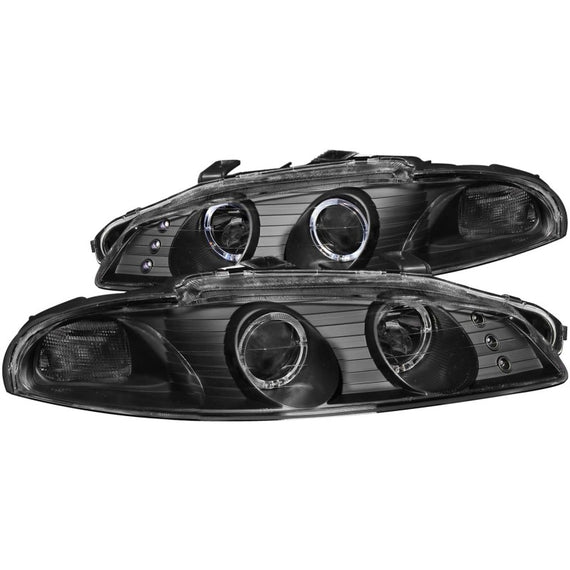 ANZO PROJECTOR HEADLIGHTS HALO BLACK G2 FITS 97-99 MITSUBISHI ECLIPSE 121365 121365