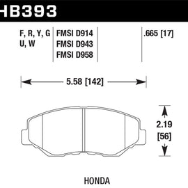 Hawk Performance HB393G.665 DTC-60 Disc Brake Pad HB393G.665