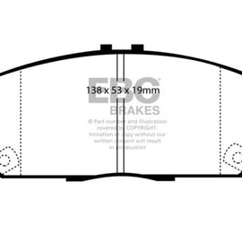 EBC 92-96 Honda Prelude 2.2 Greenstuff Front Brake Pads DP2975