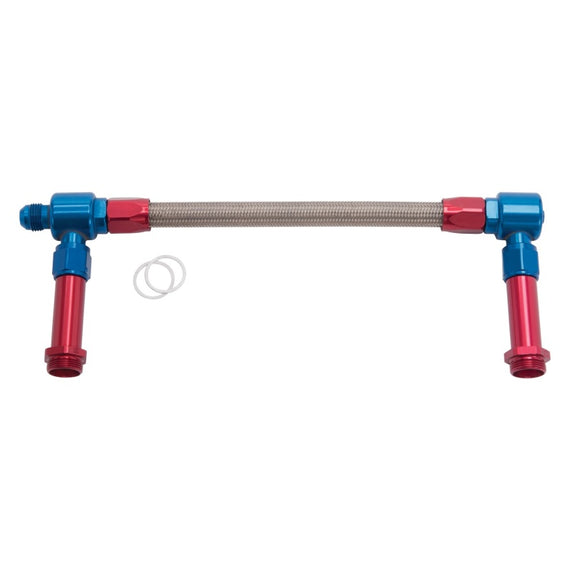 Russell Performance -8 AN to -8 AN ProFlex Holley 4500 Dual Inlet Carb Kit (Red/Blue) 641140