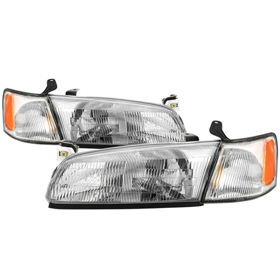 xTune 97-99 Toyota Camry 4pc OEM Style Headlights w/Corner Lights - Chrome (HD-JH-TCAM97-SET-C) 9042843
