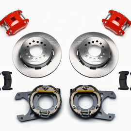 Wilwood D154 P/S Park Brake Kit Red Chevy C-10 2.42 Offset 5-lug 140-12569-R