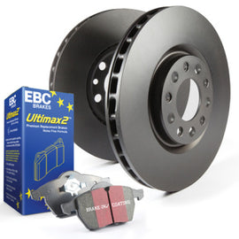 EBC S20K1777 Disc Brake Pad and Rotor Kit-2.5 GT, Turbo Front for 08-10 Subaru S20K1777