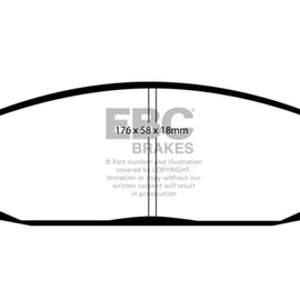 EBC Yellow Stuff Front Brake Pads for 05-10 Jeep Commander 3.7L - DP41732R DP41732R