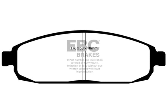 EBC 05-10 Jeep Commander 3.7 Extra Duty Front Brake Pads ED91732