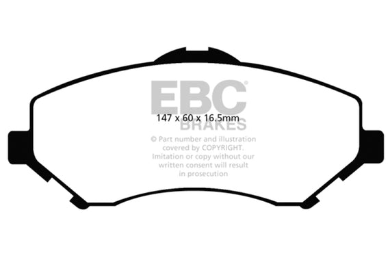 EBC Ultimax 2 Front Brake Pads for 08-11 Chrysler Town & Country 3.3 - UD1273 UD1273