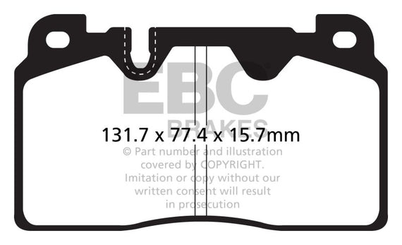 EBC Red Stuff Front Brake Pads for 12-15 Audi Q5 - DP32168C DP32168C
